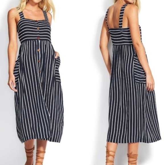 Seafolly Dresses & Skirts - Seafolly - Stripe Button Through Dress